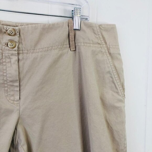 Tahari Tan Womens Wide Leg Crop Pants Size 14 - Picture 5 of 9